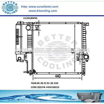 Radiador automático para BMW Z3 96-98 318i 91-99 MT OEM: 17111728905/17111728907